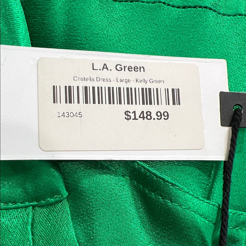 NWT ASTR The Label Christella Kelly Green Elegant Satin Gown - Picture 10 of 11